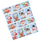 14pcs Christmas Stickers Cute Snowflake Reindeer Elf Pattern Christmas Window Clings for Window Glass Party Decorations