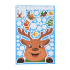 14pcs Christmas Stickers Cute Snowflake Reindeer Elf Pattern Christmas Window Clings for Window Glass Party Decorations