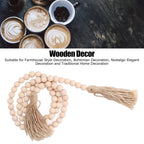 Wood Bead Garland Hand Crafted Fine Workmanship Comfortable Hold Bohemian Style Prayer Beads