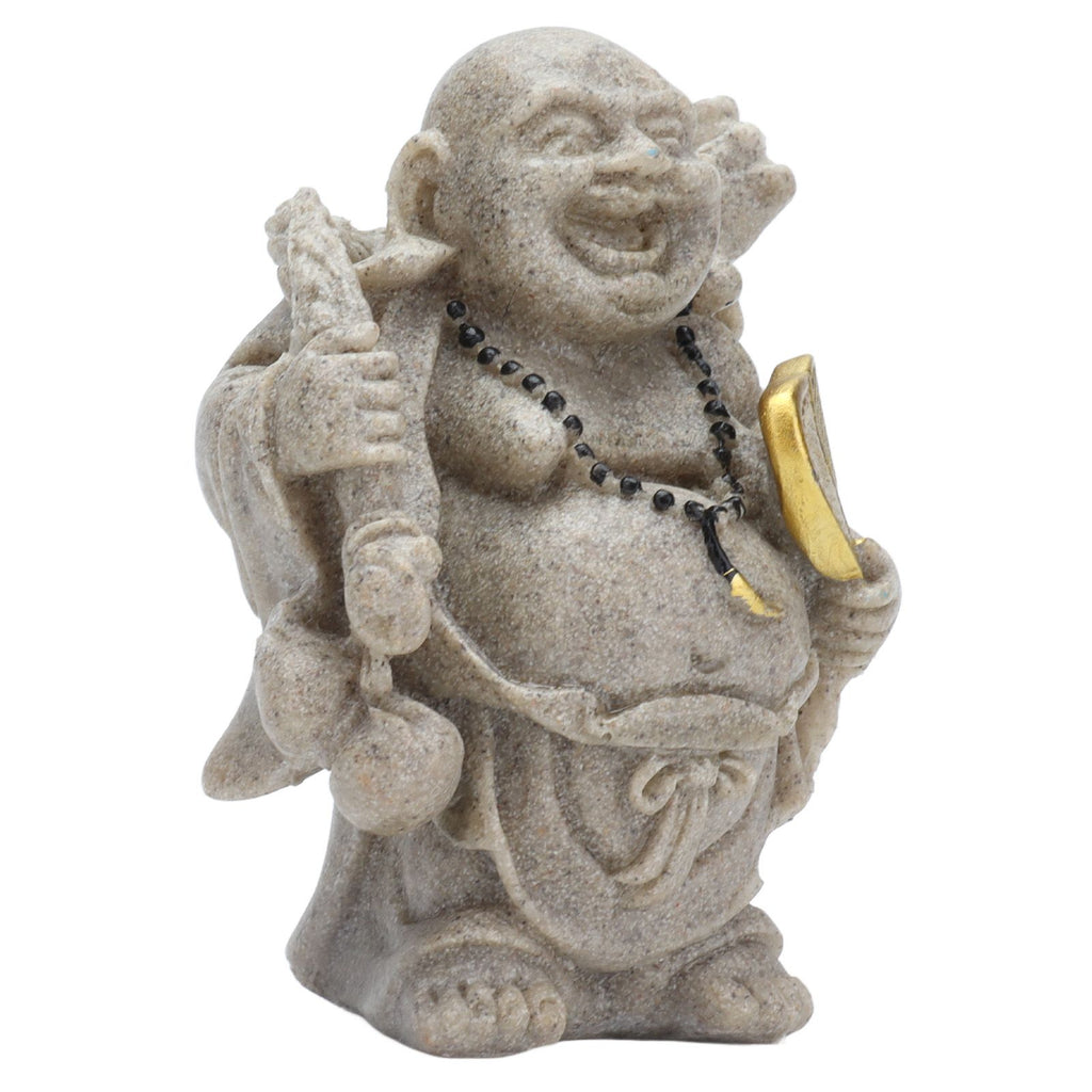 Buddha Statue Resin Mini 8cm Maitreya Laughing Buddha Figurine for Home Office Decoration Gift Collection