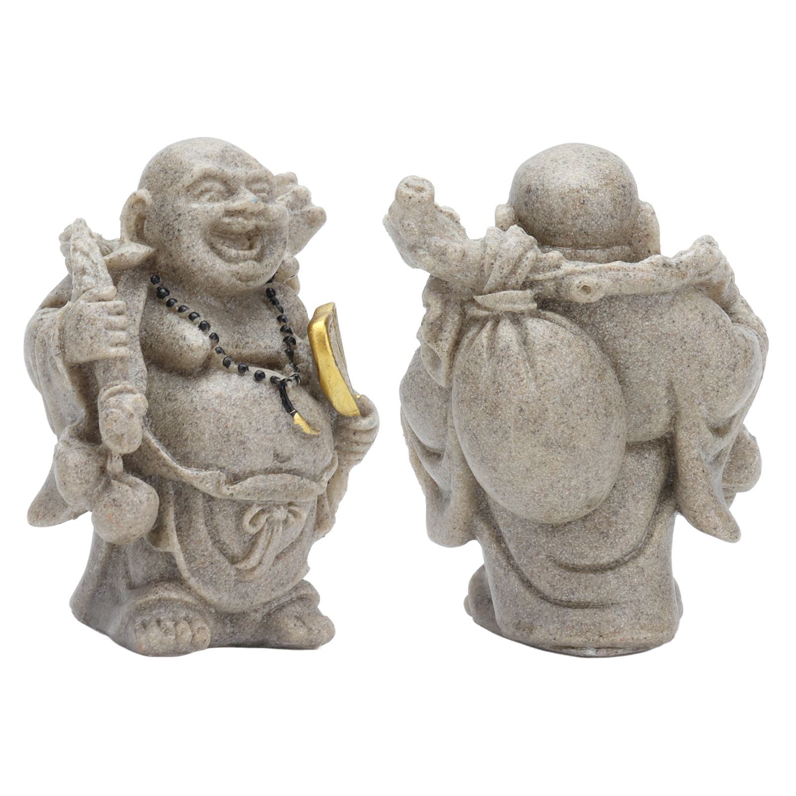 Buddha Statue Resin Mini 8cm Maitreya Laughing Buddha Figurine for Home Office Decoration Gift Collection