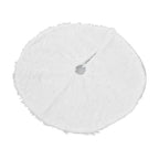 Christmas Tree Skirt Snowy White Christmas Tree Mat for Xmas Festive Holiday Party Decoration Ornaments