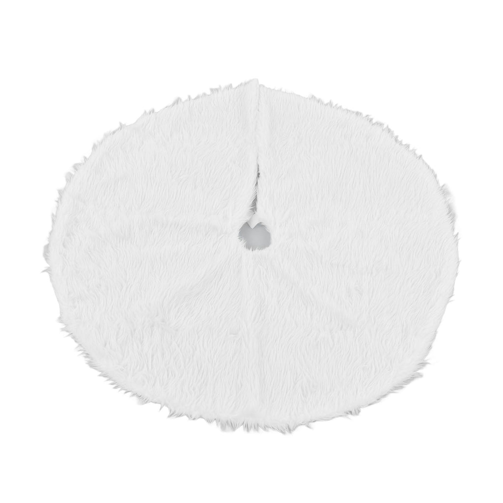 Christmas Tree Skirt Snowy White Christmas Tree Mat for Xmas Festive Holiday Party Decoration Ornaments