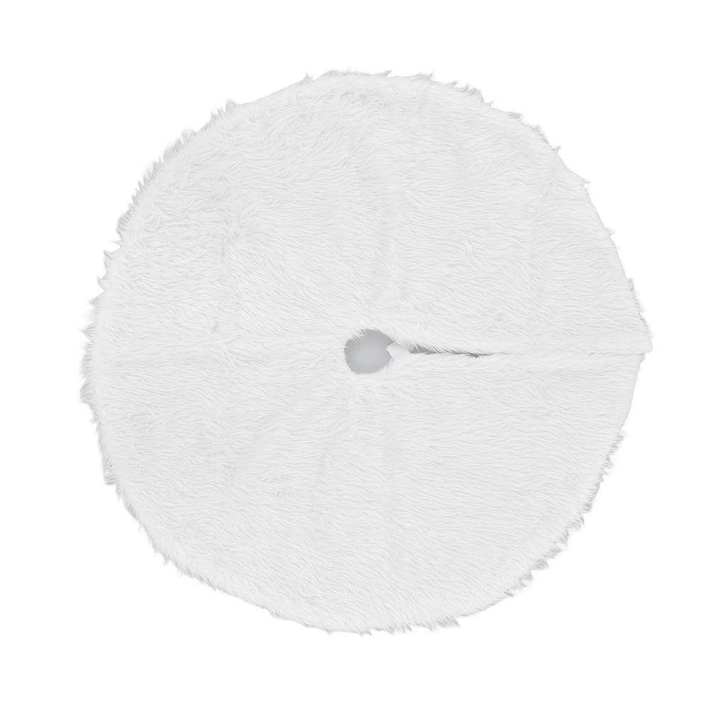 Christmas Tree Skirt Snowy White Christmas Tree Mat for Xmas Festive Holiday Party Decoration Ornaments