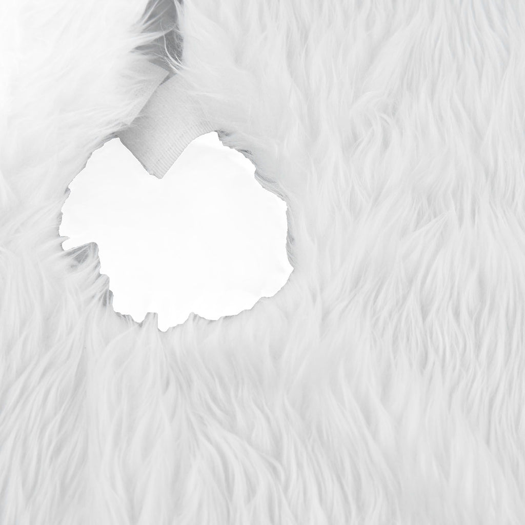 Christmas Tree Skirt Snowy White Christmas Tree Mat for Xmas Festive Holiday Party Decoration Ornaments