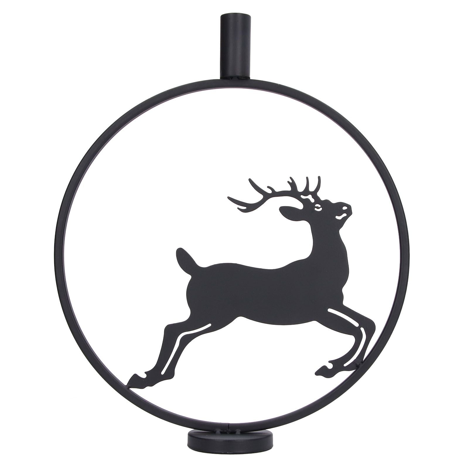 Deer Candle Holder Black European Style Tealight Holder Wall Decoration for Wedding Party