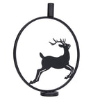 Deer Candle Holder Black European Style Tealight Holder Wall Decoration for Wedding Party