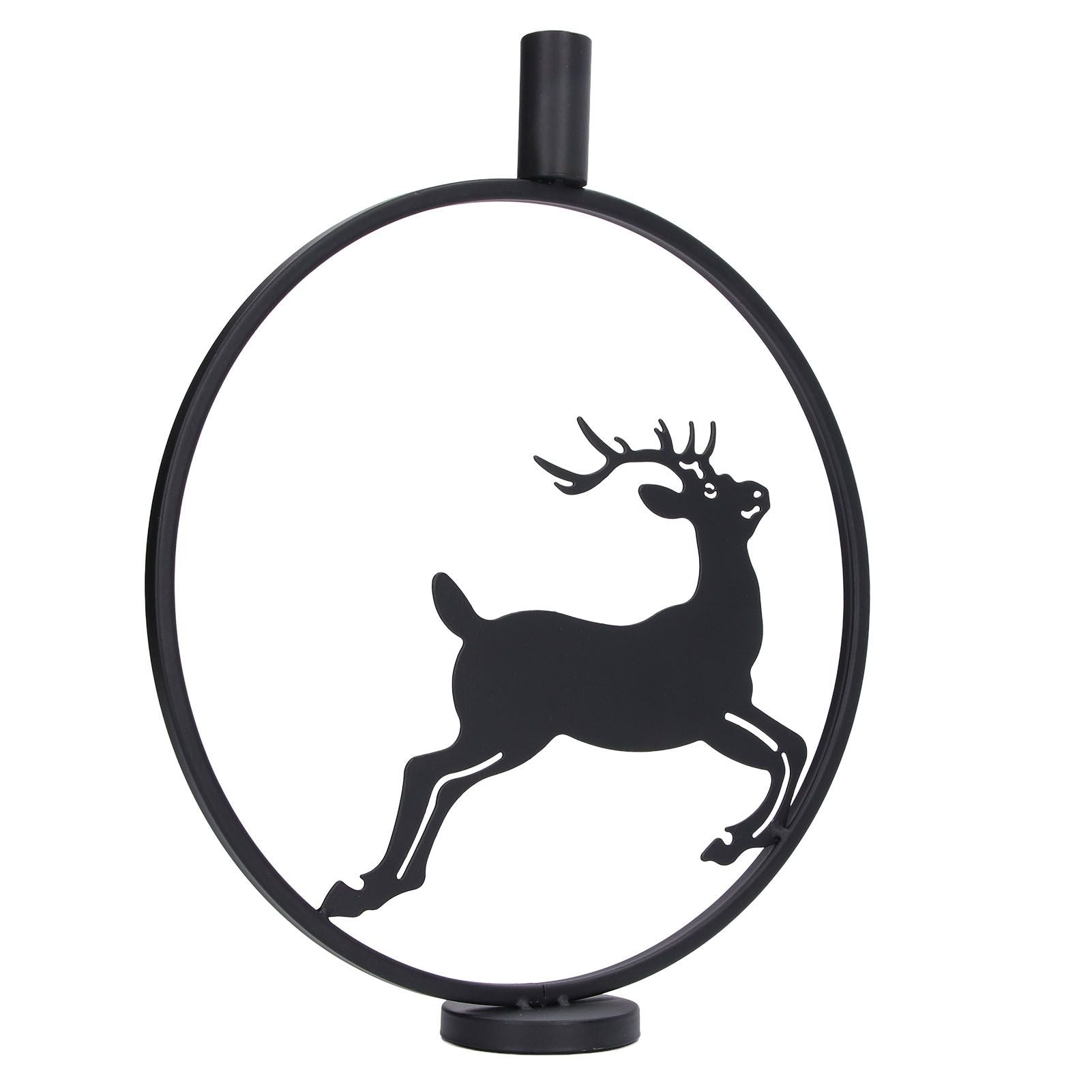 Deer Candle Holder Black European Style Tealight Holder Wall Decoration for Wedding Party