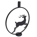 Deer Candle Holder Black European Style Tealight Holder Wall Decoration for Wedding Party