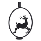 Deer Candle Holder Black European Style Tealight Holder Wall Decoration for Wedding Party