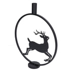 Deer Candle Holder Black European Style Tealight Holder Wall Decoration for Wedding Party