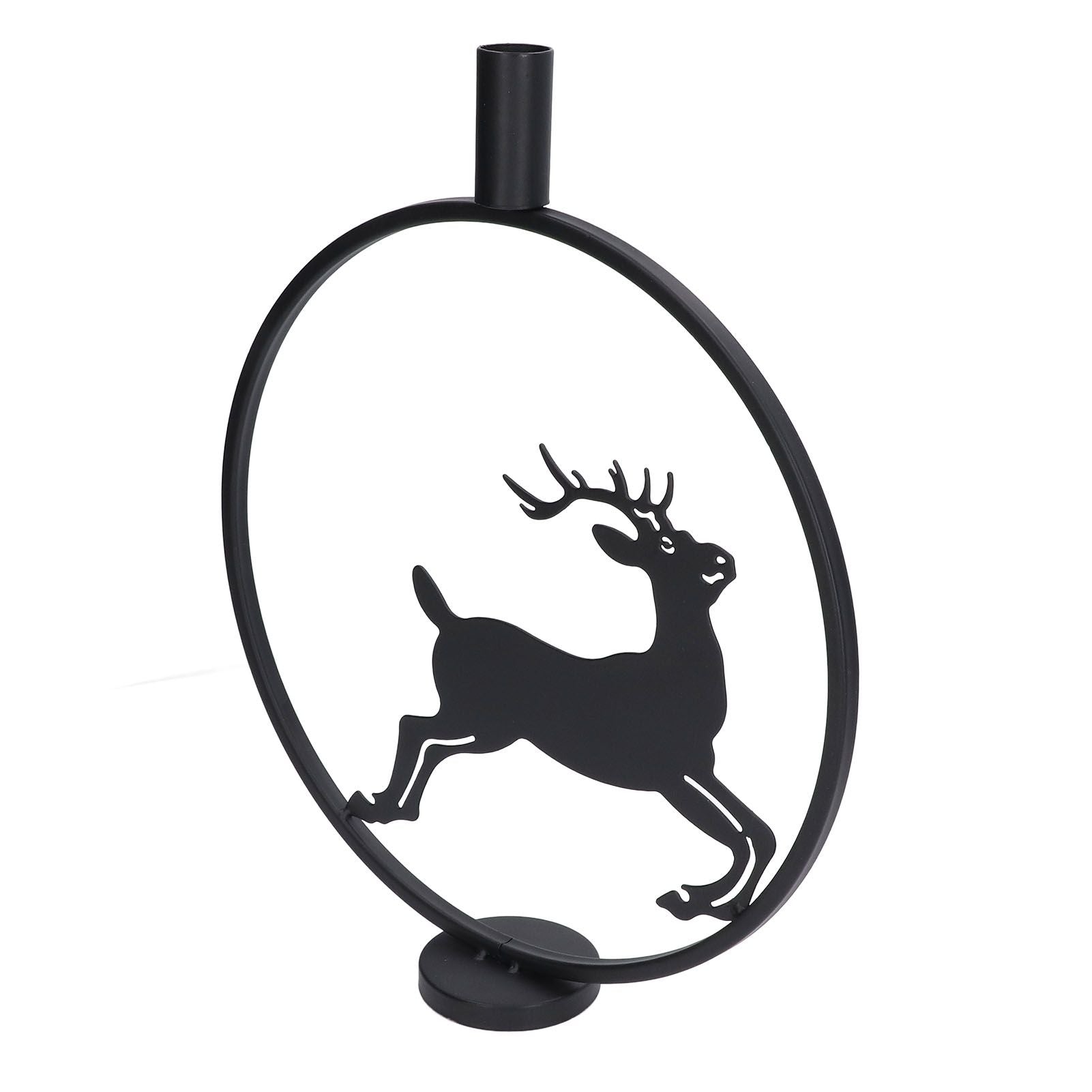 Deer Candle Holder Black European Style Tealight Holder Wall Decoration for Wedding Party
