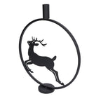 Deer Candle Holder Black European Style Tealight Holder Wall Decoration for Wedding Party