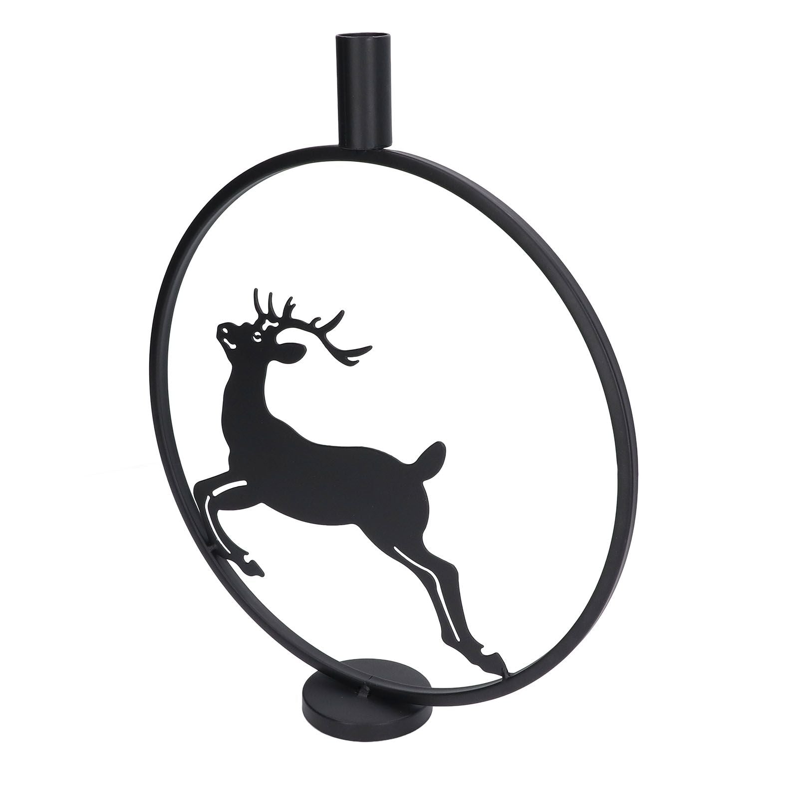 Deer Candle Holder Black European Style Tealight Holder Wall Decoration for Wedding Party