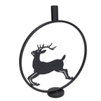 Deer Candle Holder Black European Style Tealight Holder Wall Decoration for Wedding Party