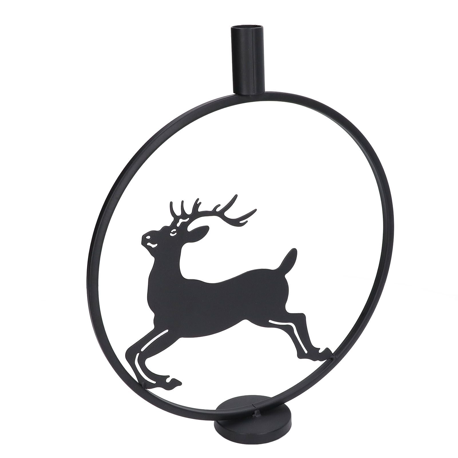 Deer Candle Holder Black European Style Tealight Holder Wall Decoration for Wedding Party
