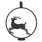 Deer Candle Holder Black European Style Tealight Holder Wall Decoration for Wedding Party