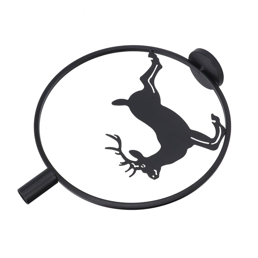 Deer Candle Holder Black European Style Tealight Holder Wall Decoration for Wedding Party