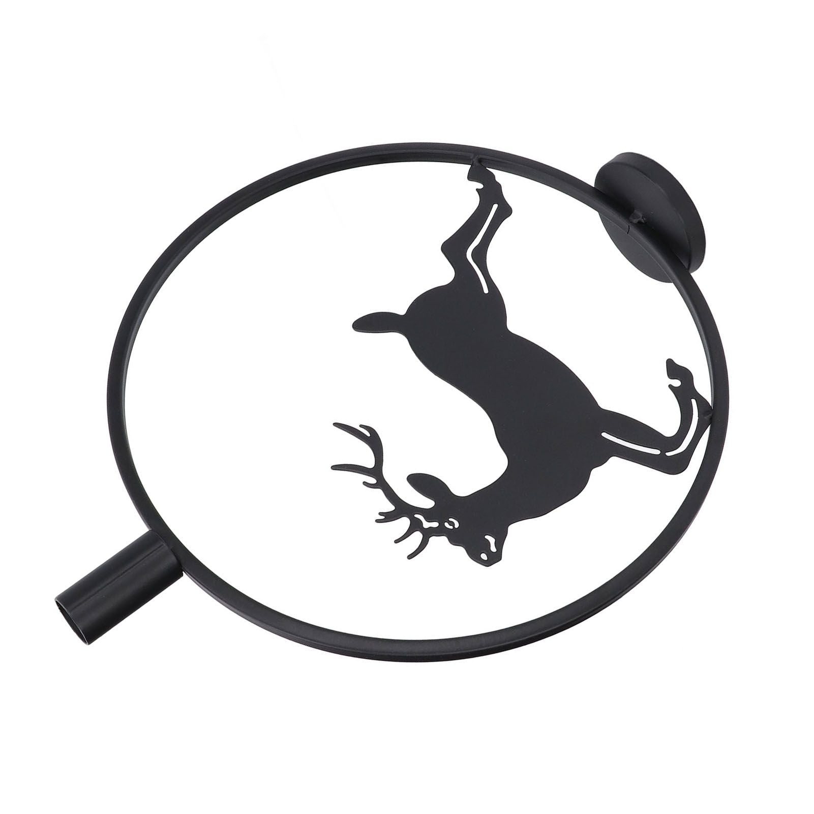 Deer Candle Holder Black European Style Tealight Holder Wall Decoration for Wedding Party