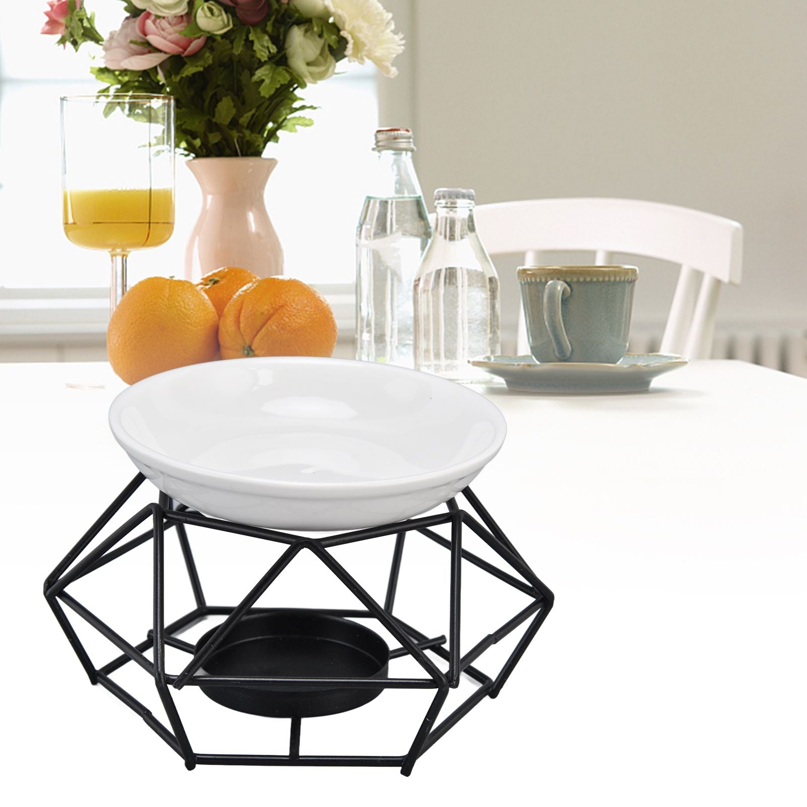 Essential Oil Burners Simple Stylish Design Beautiful Practical Easy to Clean Aromatherapy Metal Candle Holder for Home