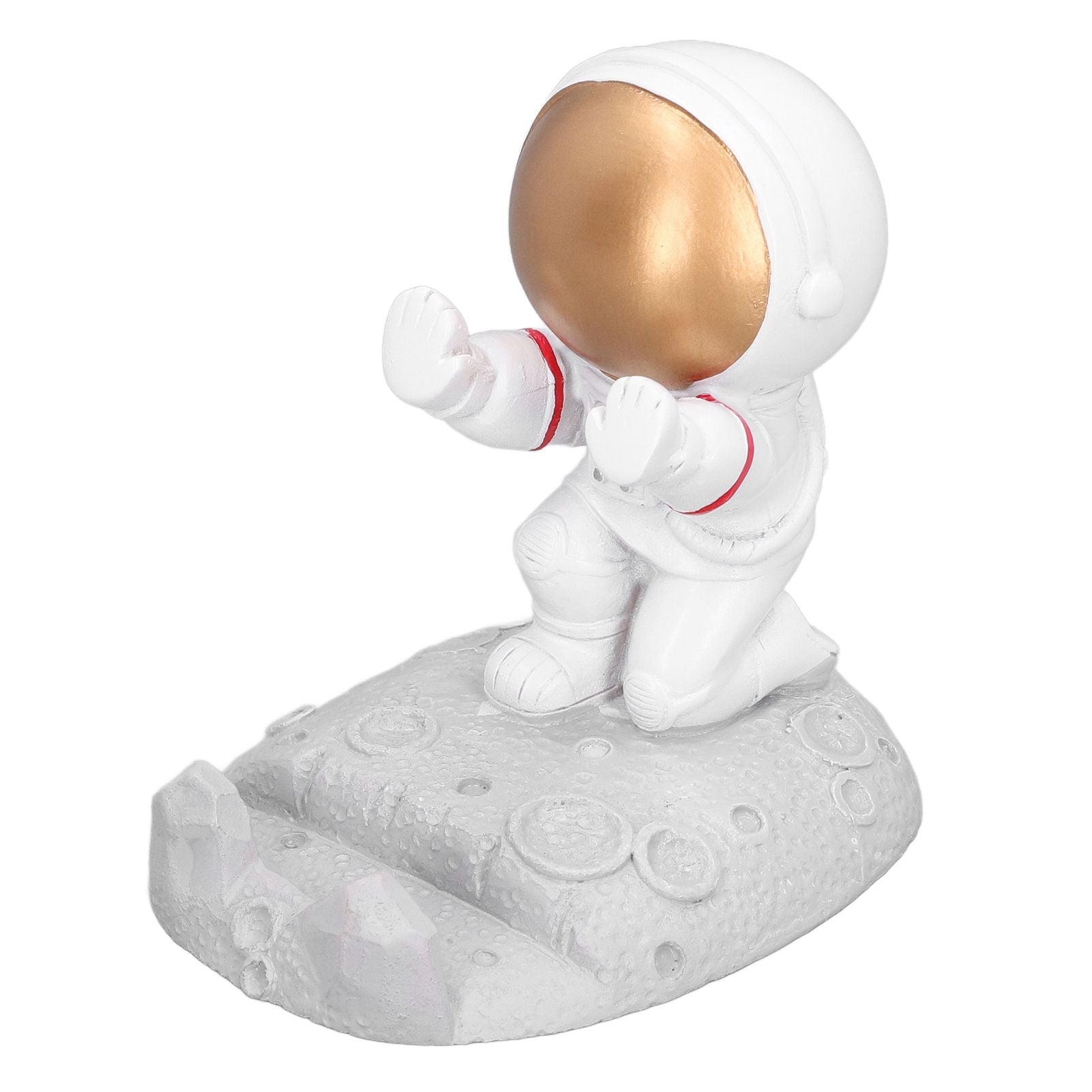Mobile Phone Holder Astronaut Shape Exquisite Beautiful Environmentally Friendly Bracket OrnamentGolden Astronaut Push