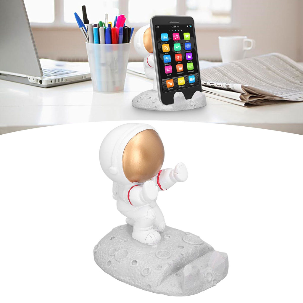 Mobile Phone Holder Astronaut Shape Exquisite Beautiful Environmentally Friendly Bracket OrnamentGolden Astronaut Push