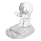 Mobile Phone Holder Astronaut Shape Exquisite Beautiful Environmentally Friendly Bracket OrnamentSilver Astronaut Push
