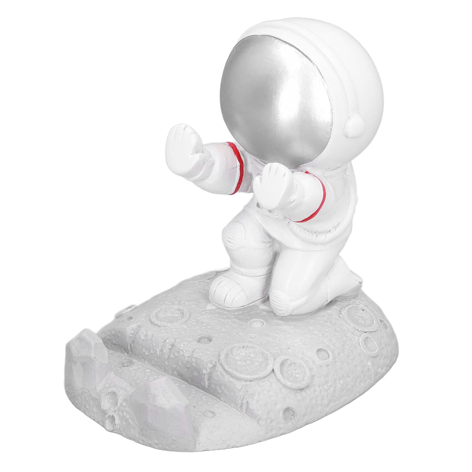 Mobile Phone Holder Astronaut Shape Exquisite Beautiful Environmentally Friendly Bracket OrnamentSilver Astronaut Push