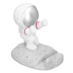 Mobile Phone Holder Astronaut Shape Exquisite Beautiful Environmentally Friendly Bracket OrnamentSilver Astronaut Push