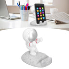 Mobile Phone Holder Astronaut Shape Exquisite Beautiful Environmentally Friendly Bracket OrnamentSilver Astronaut Push