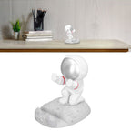 Mobile Phone Holder Astronaut Shape Exquisite Beautiful Environmentally Friendly Bracket OrnamentSilver Astronaut Push