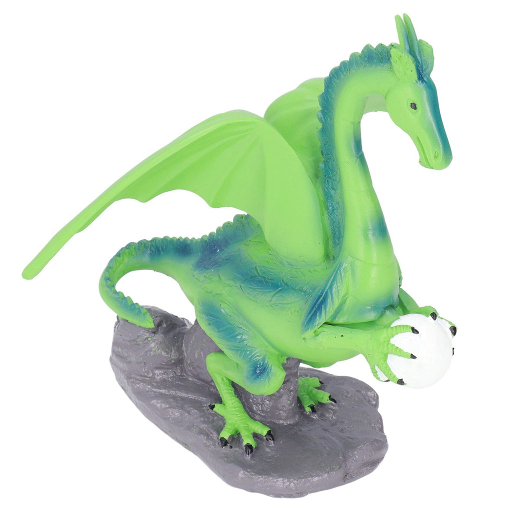 Resin Flying Dragon Statue Holding Ball Dragon Sculpture Decoration for Bedroom Study Room Garden Corridor Hallway