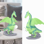 Resin Flying Dragon Statue Holding Ball Dragon Sculpture Decoration for Bedroom Study Room Garden Corridor Hallway