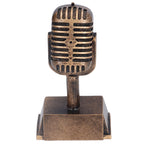 Music Award Trophy Synthetic Resin Decorative Microphone Tabletop Ornament for Home Singing Competition