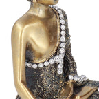 Buddha Ornament Resin Retro Small Decorative Desktop Sitting Buddha Statue for Home Office
