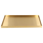 Modern Metal Gold Plate Rectangle Storage Tray Cosmetic Jewelry Display Stainless Steel Tray