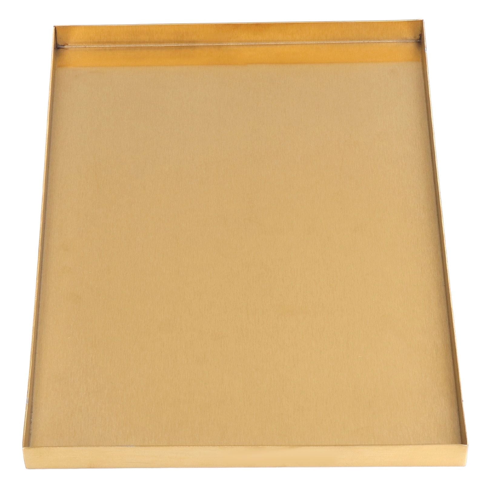 Modern Metal Gold Plate Rectangle Storage Tray Cosmetic Jewelry Display Stainless Steel Tray