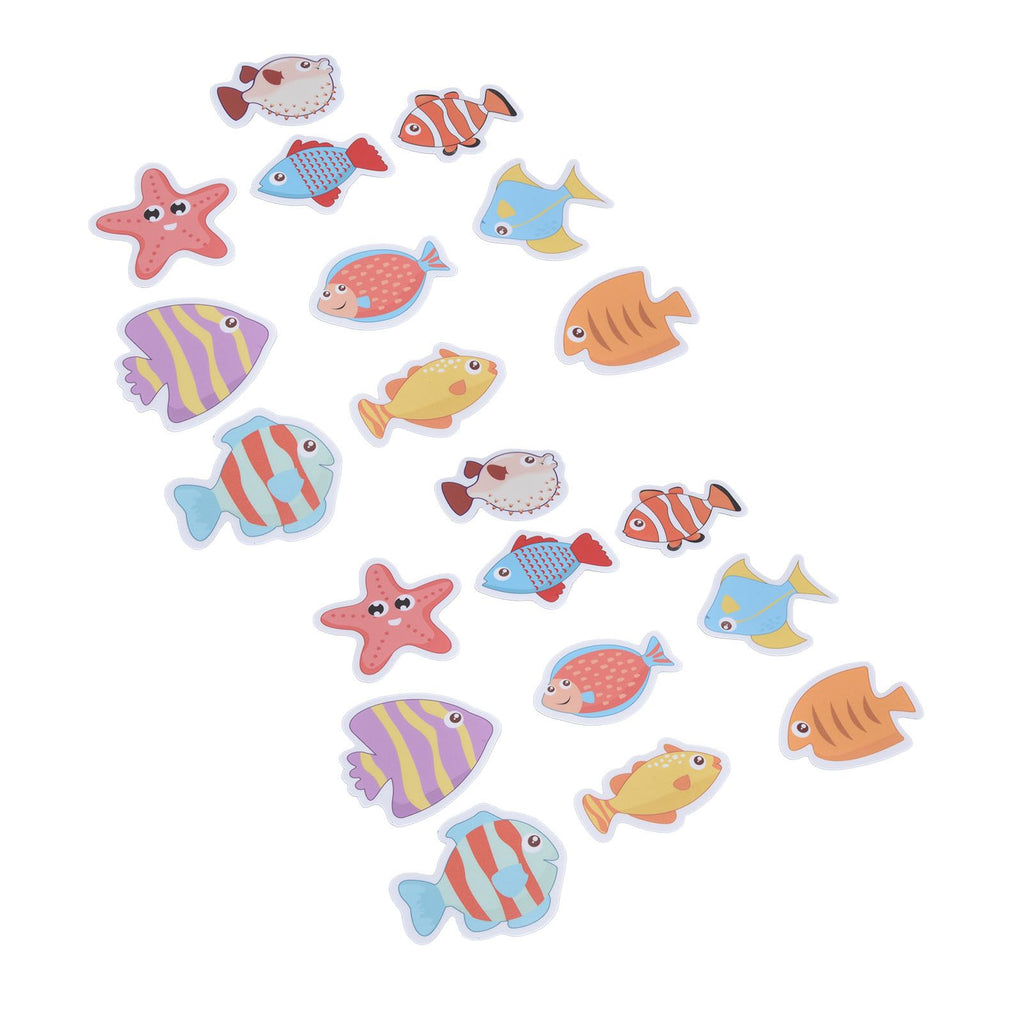 2 Sets Nonslip Bathtub Stickers Matte Colorful Fish Self Adhesive Waterproof Mouldproof Safe for Baby Shower