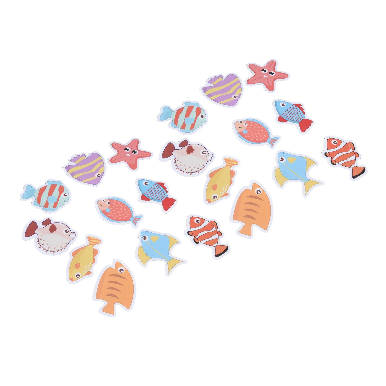 2 Sets Nonslip Bathtub Stickers Matte Colorful Fish Self Adhesive Waterproof Mouldproof Safe for Baby Shower
