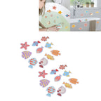 2 Sets Nonslip Bathtub Stickers Matte Colorful Fish Self Adhesive Waterproof Mouldproof Safe for Baby Shower