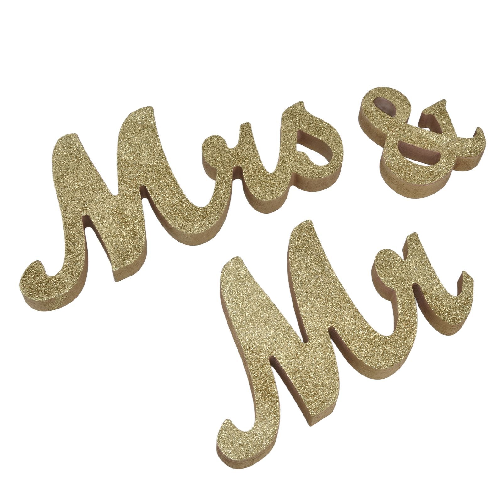 Mr Mrs Sign Wedding Table Decorations English Letter Ornament Props for Festival Anniversary PartyGold