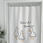 Door Curtain Cute Decorative Cartoon Doorway Divider Cloth for Bedroom Closet Dormitory Kitchen Little White Duck