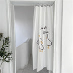 Door Curtain Cute Decorative Cartoon Doorway Divider Cloth for Bedroom Closet Dormitory Kitchen Little White Duck