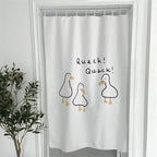 Door Curtain Cute Decorative Cartoon Doorway Divider Cloth for Bedroom Closet Dormitory Kitchen Little White Duck