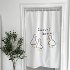 Door Curtain Cute Decorative Cartoon Doorway Divider Cloth for Bedroom Closet Dormitory Kitchen Little White Duck