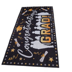 Graduation Banner 71x38in Durable Polyester Fabrics Fadeless 4 Eyelets Easy Installation Congrats Grad Banner for Party C