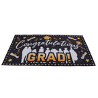 Graduation Banner 71x38in Durable Polyester Fabrics Fadeless 4 Eyelets Easy Installation Congrats Grad Banner for Party C