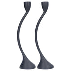 Candle Holder Zinc Alloy High Foot European Style Romantic Simple Retro Black Candlesticks for Bar