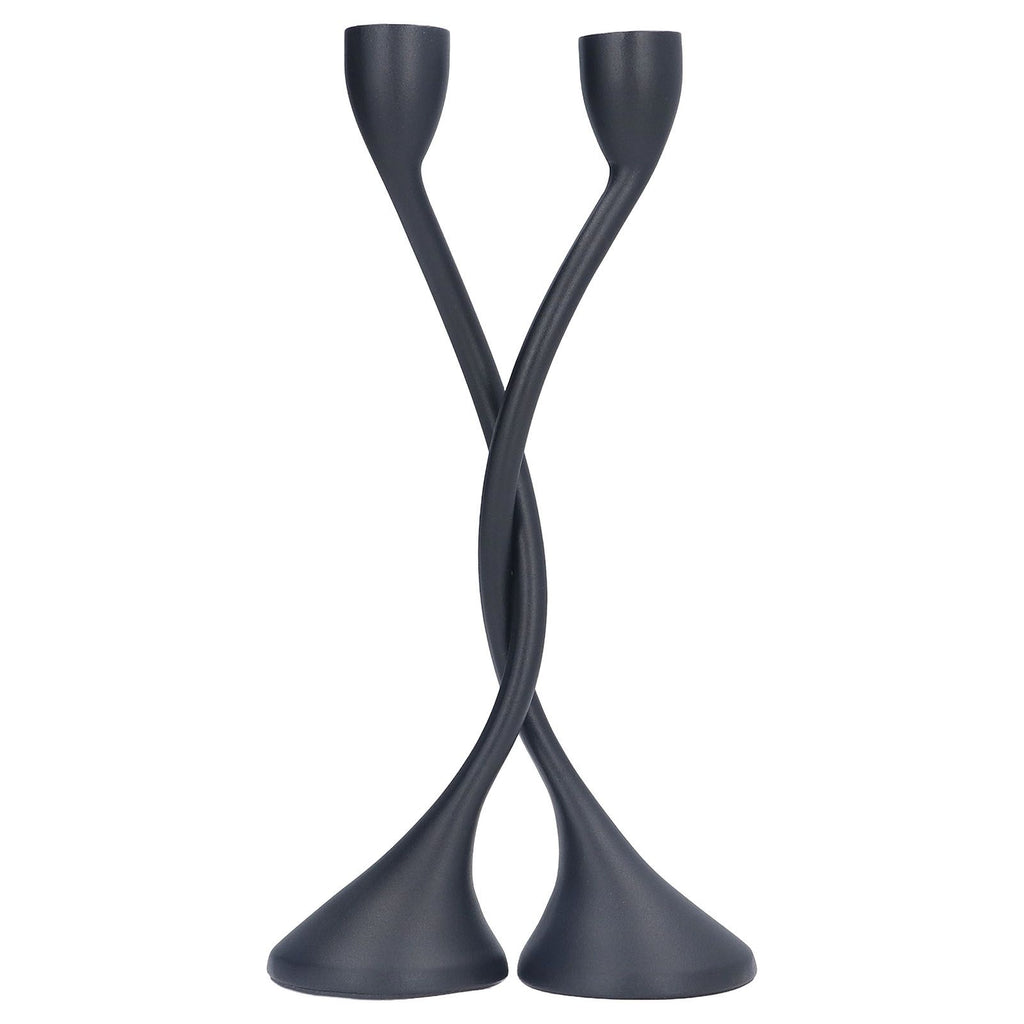 Candle Holder Zinc Alloy High Foot European Style Romantic Simple Retro Black Candlesticks for Bar