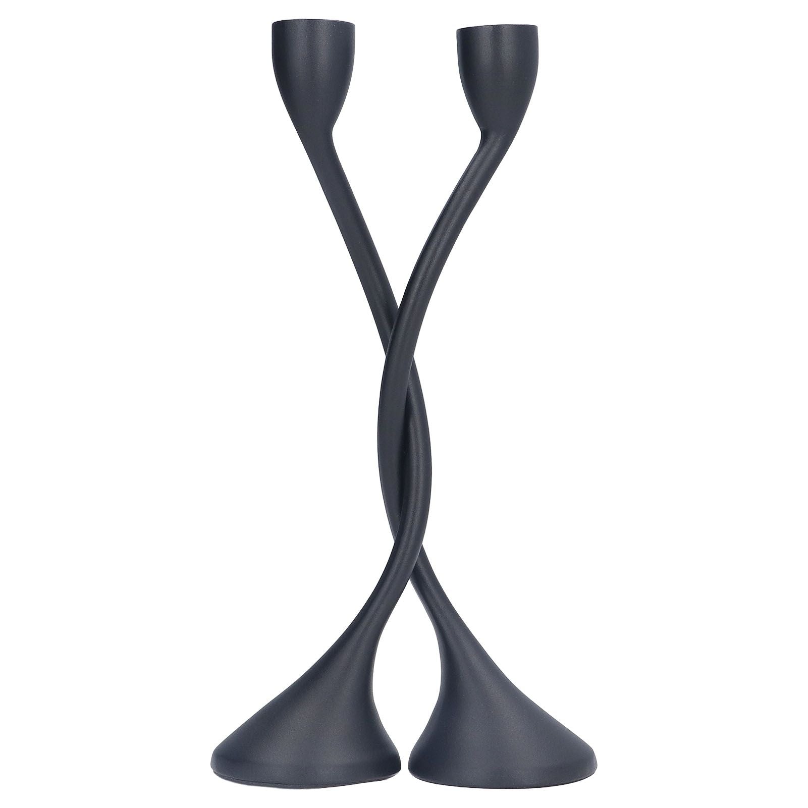 Candle Holder Zinc Alloy High Foot European Style Romantic Simple Retro Black Candlesticks for Bar